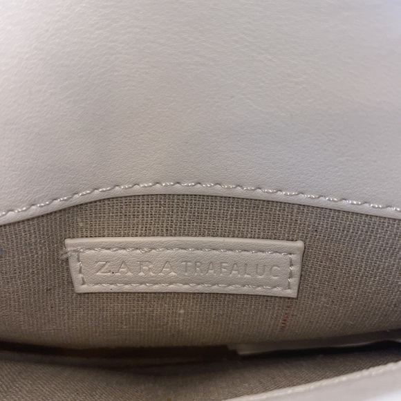 Zara Ivory Crossbody Bag with Metal Trim - Picture 10 of 12